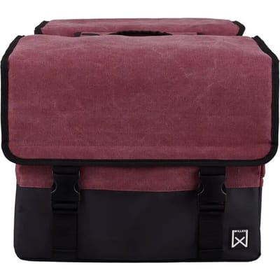 Willex Dubbele Canvas Tas Plus Purple red/Matt black 40L