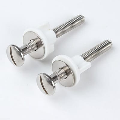 Toiletscharnier Schroeven - Toiletdeksel Bouten - Toilet Reparatie - Roestvrij Staal - M8 - Zilver