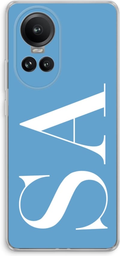 Gepersonaliseerd - Case Company® - Hoesje geschikt voor Oppo Reno 10 Pro hoesje - Monogram N°2 - Soft Cover Telefoonhoesje - Bescherming aan alle Kanten en Schermrand