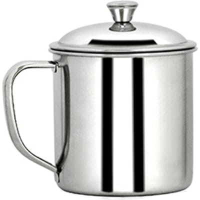 Tasse Portable 304 Acier Inoxydable Extra Épais avec Couvercle Mug à Boisson pour Usage Domestique Commercial Medium 31.5x15.75in