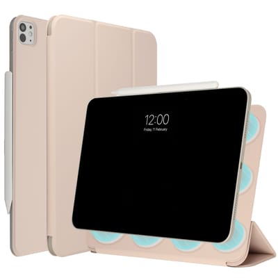 imoshion Tablet Hoes - Geschikt voor Apple iPad Pro 13 (2025) M5 / Pro 13 (2024) M4 - Magnetic Bookcase - Beige