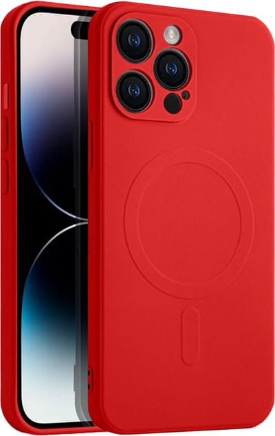 Casify Siliconen Hoesje geschikt voor MagSafe iPhone 12 Pro Hoesje - Rood