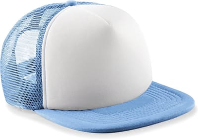 Beechfield Vintage Snapback Trucker B645 - Sky Blue / White - One size