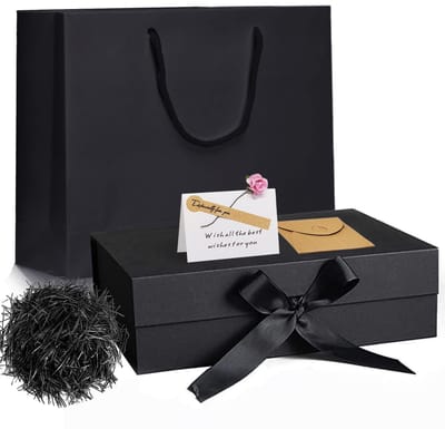 Jhubersproducts - Geschenkdoos - Cadeauverpakking - Luxe uitstraling - Papieren zak - Wenskaart - Perfect voor verjaardagen en jubileums - Inclusief c