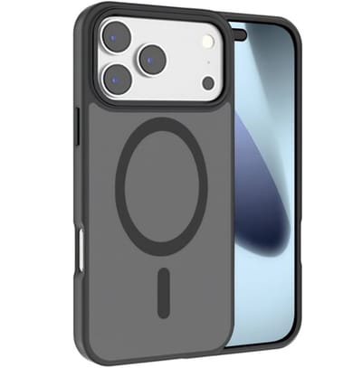 Backcover matte achterkant telefoonhoes [Compatibel met MagSafe] Schokbestendig Hoesje - Geschikt voor: Apple iPhone 17 Pro - Zwart