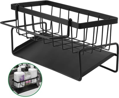 Dailygoods- Gootsteenrek Roestvrij Staal - Spoelbak-organizer - Keukenorganizer - Handdoekhouder - Duurzaam - Sterk Draagvermogen - Afwasrek