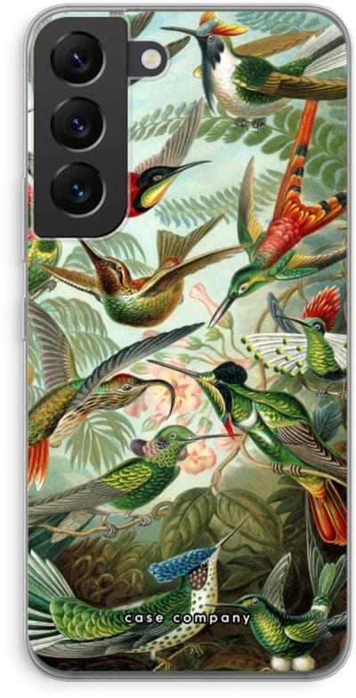 Case Company® - Hoesje geschikt voor Samsung Galaxy S22 hoesje - Haeckel Trochilidae - Soft Cover Telefoonhoesje - Bescherming aan alle Kanten en Schermrand