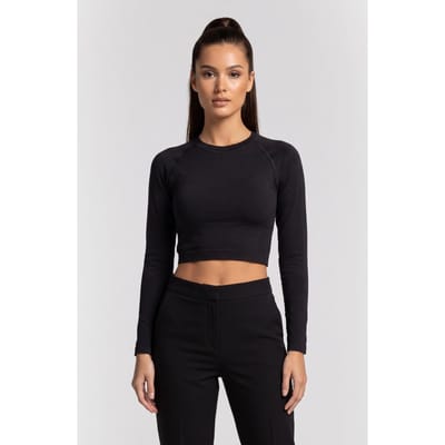 ARKET Roxy Seamless Ls Black Maat: XS | Longsleeves Outlet | Dames | Zwart