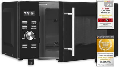 Magnetron met Grill - Oven Combimagnetron - Snel Eten Opwarmen - Flatbed zonder Draaiplateau - 23 Liter - Zwart