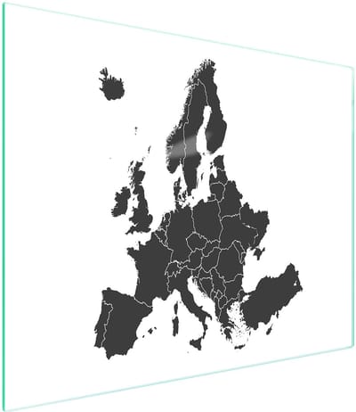 TMK ArtDeko Mapa Serie - Snijplank - 52x30 cm - Gehard Glas - Antislip Siliconen Voetjes