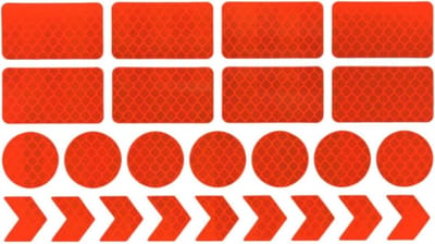Reflecterende stickers - 24 stuks - oranje