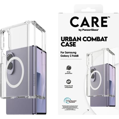 CARE by PanzerGlass Urban Combat Case voor de Samsung Galaxy Z Fold 8 - Transparant