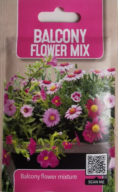 3 x Bloemenzaden |Zaadjes Bloemen | Planten Tuin | Eenjarige Bloeiers - Balcony Flowermix | Balkon Bloemenmix