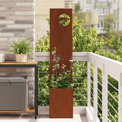 vidaXL - Tuin - Privacy - Scherm - Roestig - 32 - x - 32 - x - 150 - cm - Cortenstaal