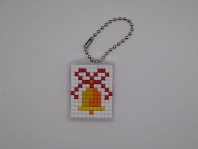 Sleutelhanger, Kerstbel, Kerstmis, Pixels