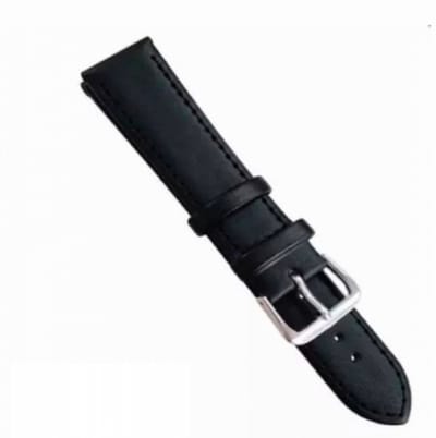 Horlogebandje-Zwart-Leer-18 mm - Charme Bijoux