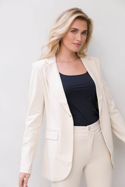 BASE LEVEL Yace Blazer - Light Beige - maat 36