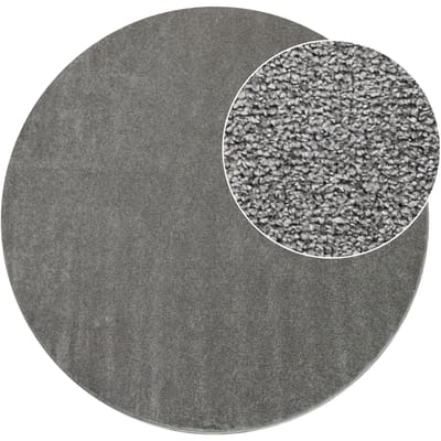 Tapijt Portivo antraciet 120 cm rond