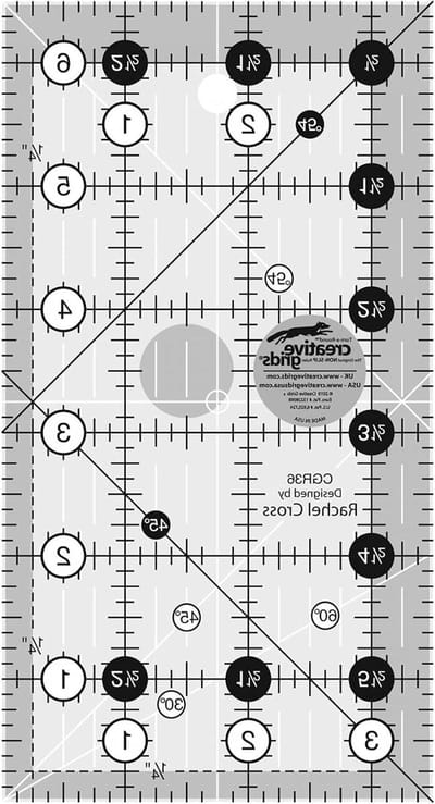 Quilt Liniaal - Stof Snijmal - Nauwkeurig Quilten - Antislip Grip - 9cm x 16.5cm - Transparant