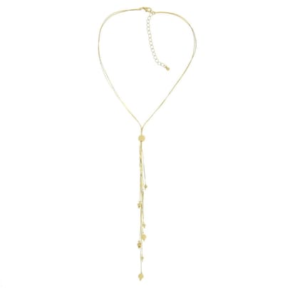 Behave - Goudkleurige ketting met lange hanger - Minimalistische look