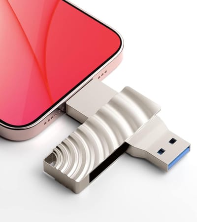 USB Flash Drive - Geheugenstick Dual Drive - Bestanden Overzetten - Dubbele Aansluiting - 128 GB - Zilver