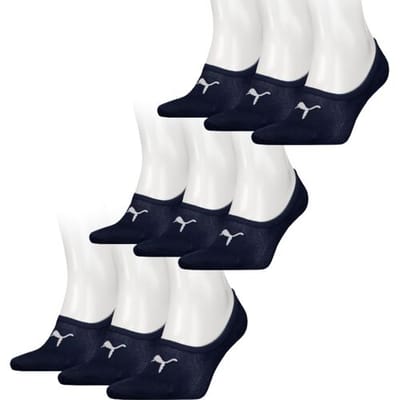 Puma Footies 9 paar - Unisex Invisible Sokken - Navy - Maat 35/38