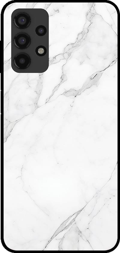 Smartphonica Telefoonhoesje voor Samsung Galaxy A13 4G met marmer opdruk - TPU backcover case marble design - Wit geschikt voor Samsung Galaxy A13 4G