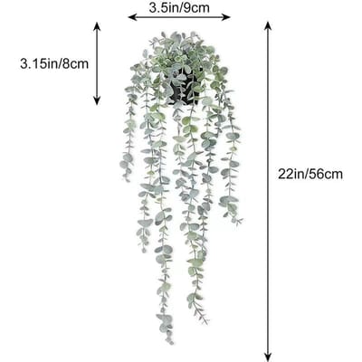 1PC 22 Inch Kunstmatige Hangende Eucalyptus Planten Voor Home Decor Nep Plant Kunstmatige Hangende Plant Voor Indoor Outdoor decor