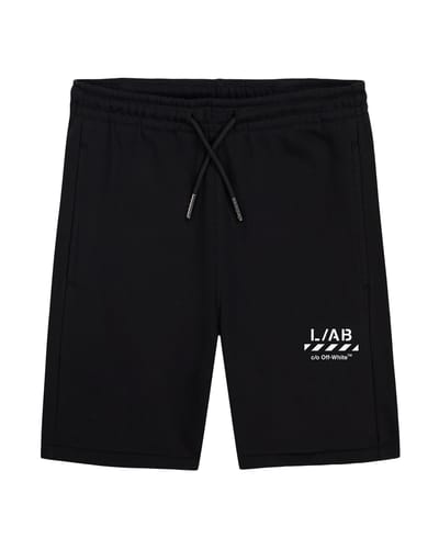 L/AB Off-White short jongens Logo Basic Black - maat 128