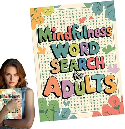 Woordzoekboek Volwassenen - Hersenoefeningen Puzzels - Ontspanning en Mindfulness - Stapsgewijze Begeleiding - 21 x 28 cm