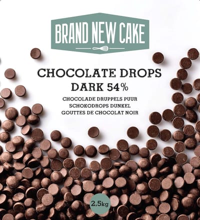 BrandNewCake Chocolade Druppels Puur (54%) 2,5kg