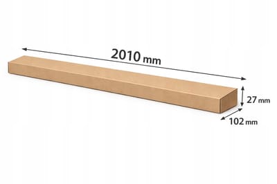 Kartonnen verpakking, Vouwdoos, Smalle, Lange doos, 2010 x 102 x 27 mm
