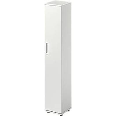 Schäfer Shop  Genius Vleugeldeurkast TETRIS WOOD, 6 ordnerhoogten, B 400 x D 421 x H 2270 mm, hoogte incl. glijders, deur rechts, lichtgrijs