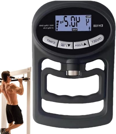 Grip Sterkte Tester - Hand Krachttrainer - Kracht Meten - Digitale Weergave - 120 kg - Zwart