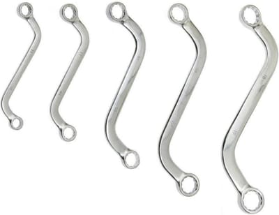 StahlKaiser S-vormige ringsleutelset - 5 delig - 10-19 mm - Bereik moeilijke plekken moeiteloos