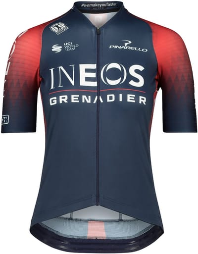 BIORACER Ineos Grenadiers - Fietsshirt Officieel 2023 - Dames - Marineblauw - Korte Mouw - Ademend & Aansluitend - Maat XS