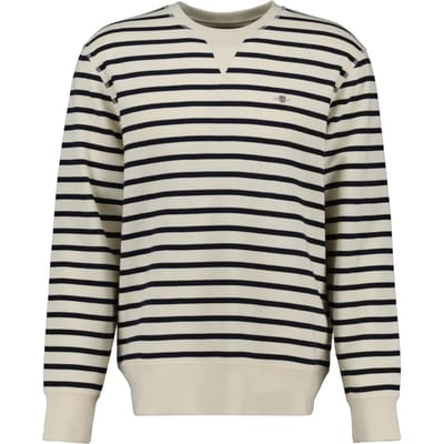 Gestreepte gebreide sweatshirt met ronde hals Gant