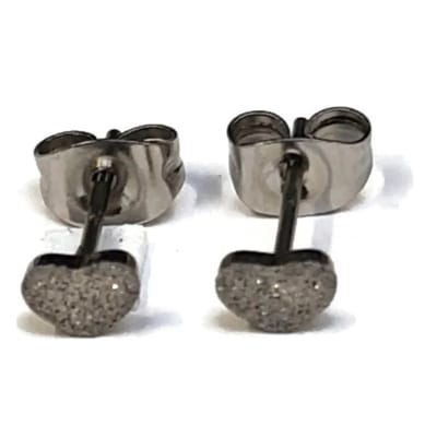Aramat Jewels | Oorbellen | RVS Hartjes Oorbellen: Perfect Cadeau! | Zilverkleur / 4mm | | | | Kinderen, Volwassenen | Verkleurd niet