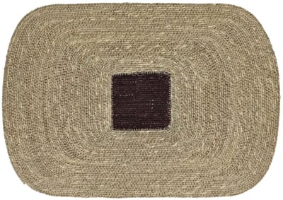 Pomax Quadri placemat zeegras 50x35cm chocolade