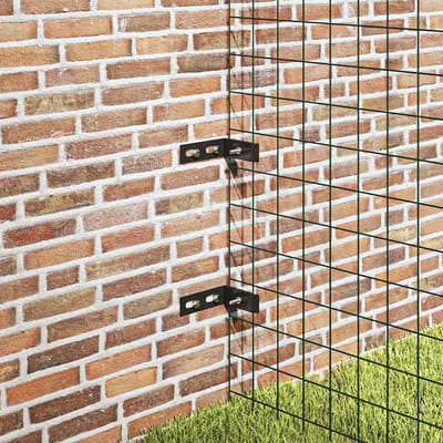vidaXL - Wand - hoekverbinding - 10 - sets - antraciet