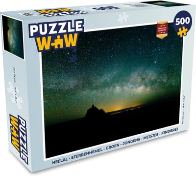 Puzzel Heelal - Sterrenhemel - Groen - Jongens - Meisjes - Kinderen - Legpuzzel - Puzzel 500 stukjes