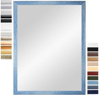 Wandspiegel 30x34 cm met Houten Lijst - Keuze uit Kleur & Grootte - Badkamer Spiegel