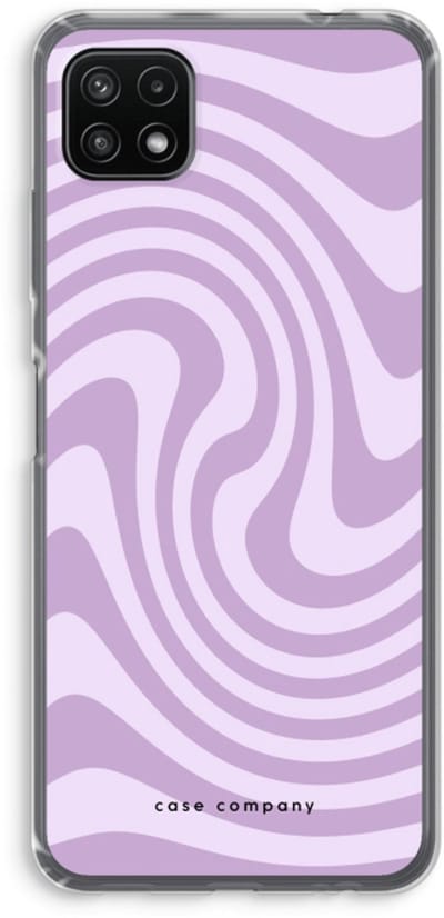 Case Company® - Hoesje geschikt voor Samsung Galaxy A22 5G hoesje - Swirl Paars - Soft Cover Telefoonhoesje - Bescherming aan alle Kanten en Schermrand