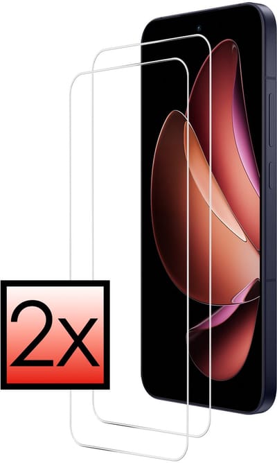 Screenprotector - 2 Stuks - Geschikt voor Oppo Reno 13 - Extra Sterk - Beschermglas - Gehard Glas - Tempered Glass - Screen Protector - Bescherm Cover