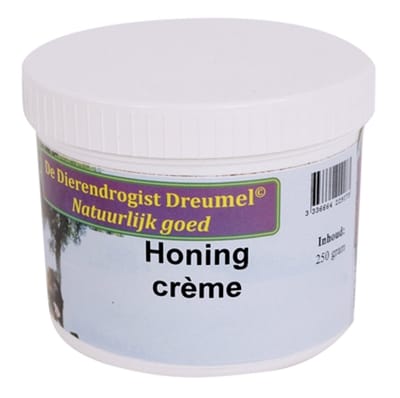 Honingcrème Dierendrogist - Huidzalf voor Dieren - Snelle Genezing, 250 Gr