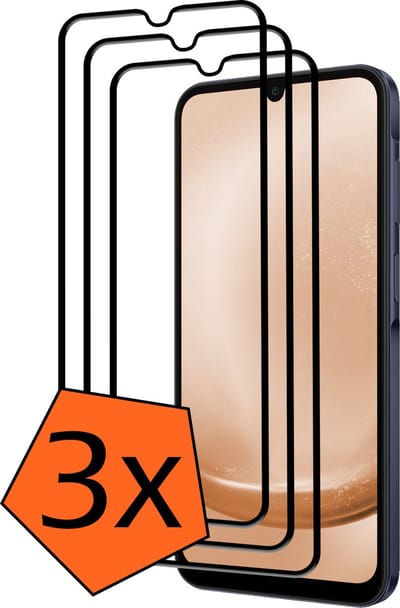 Screenprotector - 3 Stuks - Geschikt voor Samsung Galaxy A25 - Full Cover - Gehard Glas - Beschermglas - Tempered Glass - Screen Protector