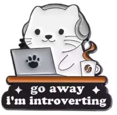 Pin Broche - enamel pin - kledingspeld - Introverting