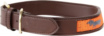 Kentucky Dogwear - Hondenhalsband - Handgeknoopte Parels - Oranje Mix - Maat M - 50cm - Hondenriem