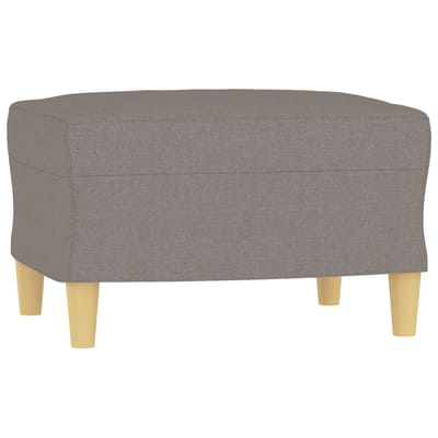 vidaXL - 3-delige - Loungeset - met - kussens - stof - taupe