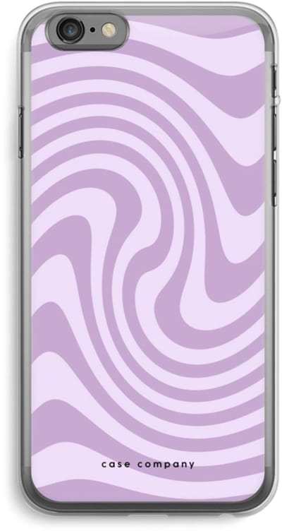 Case Company® - Hoesje geschikt voor iPhone 6 PLUS / 6S PLUS hoesje - Swirl Paars - Soft Cover Telefoonhoesje - Bescherming aan alle Kanten en Schermrand